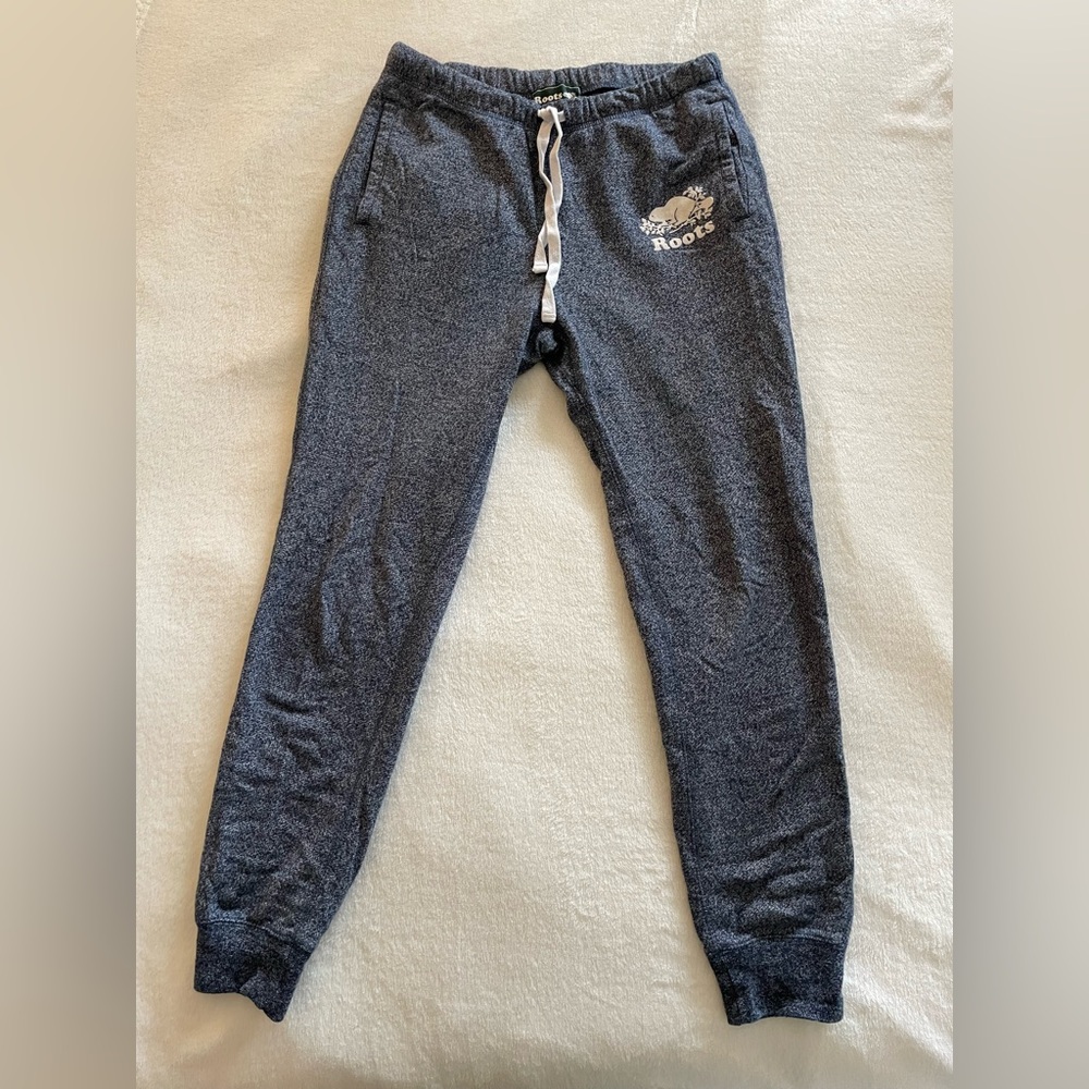Roots Women’s Original Slim Cuff Sweatpants Blue Salt+Pepper